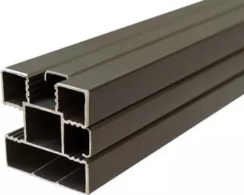 T&J Zaunpfosten-Set Ecosteck 6,8 x 6,8 x 180 cm Anthrazit Aluminium