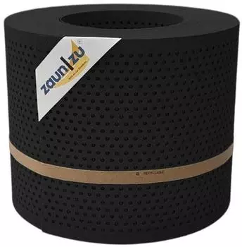 zaun|zu Sichtschutzstreifen Premium Gelocht 20% 26 m x 19 cm x 0,1 cm Tiefschwarz