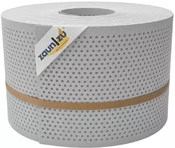 zaun|zu Sichtschutzstreifen Premium Gelocht 20% 50 m x 19 cm x 0,1 cm Lichtgrau
