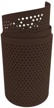 zaun|zu Sichtschutzstreifen Premium Gelocht Diamant 2,55 m x 19 cm x 0,1 cm Braun