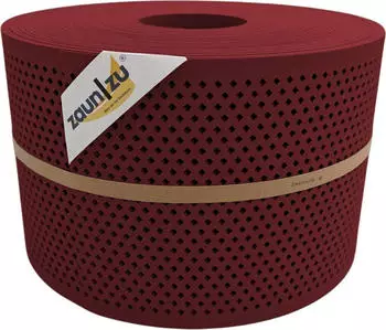 zaun|zu Sichtschutzstreifen Premium Gelocht Diamant 50 m x 19 cm x 0,1 cm Bordeauxrot