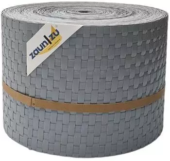 zaun|zu Sichtschutzstreifen Rattan PE 26 m x 19 cm x 0,2 cm Hellgrau