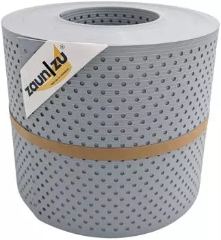 zaun|zu Sichtschutzstreifen Rille Gelocht 15% 26 m x 19 cm x 0,1 cm Fenstergrau