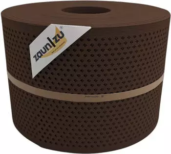 zaun|zu Sichtschutzstreifen Rille Quadrat Diamant 50 m x 19 cm x 0,1 cm Braun