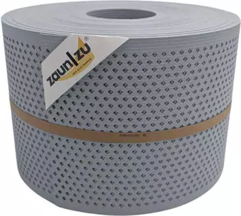 zaun|zu Sichtschutzstreifen Rille Quadrat Diamant 50 m x 19 cm x 0,1 cm Fenstergrau