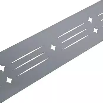 zaun|zu Sichtschutzstreifen Starline Laser 2,55 m x 19 cm x 0,1 cm Fenstergrau