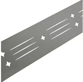zaun|zu Sichtschutzstreifen Starline Laser 2,55 m x 19 cm x 0,1 cm Steingrau