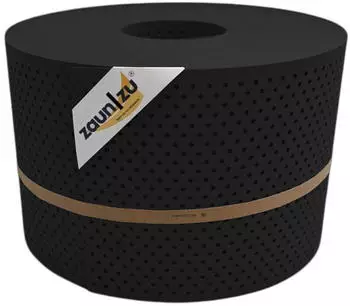 zaun|zu Sichtschutzstreifen Premium Gelocht 15% 50 m x 19 cm x 0,1 cm Tiefschwarz
