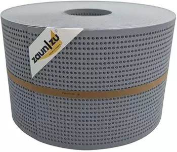 zaun|zu Sichtschutzstreifen Premium Gelocht 2,55 m x 19 cm x 0,1 cm Fenstergrau