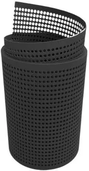 zaun|zu Sichtschutzstreifen Premium Gelocht 2,55 m x 19 cm x 0,1 cm Anthrazit