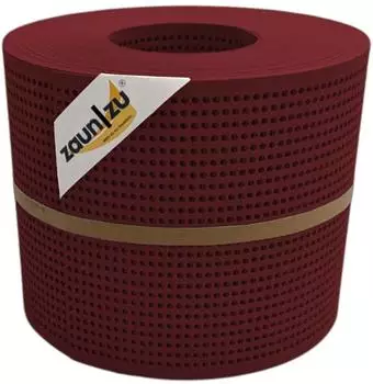 zaun|zu Sichtschutzstreifen Premium Gelocht 2,55 m x 19 cm x 0,1 cm Bordeauxrot