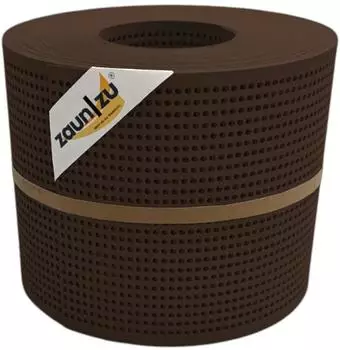 zaun|zu Sichtschutzstreifen Premium Gelocht 2,55 m x 19 cm x 0,1 cm Braun
