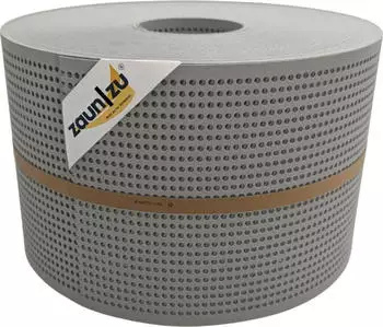 zaun|zu Sichtschutzstreifen Premium Gelocht 50 m x 19 cm x 0,1 cm Steingrau