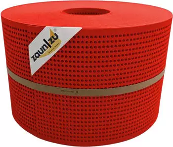 zaun|zu Sichtschutzstreifen Premium Gelocht 50 m x 19 cm x 0,1 cm Rot