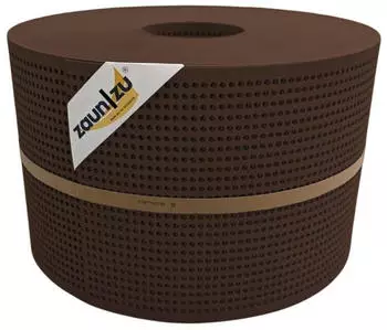 zaun|zu Sichtschutzstreifen Premium Gelocht 50 m x 19 cm x 0,1 cm Braun