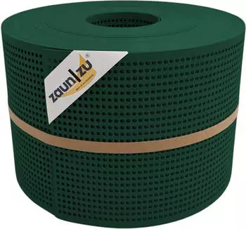 zaun|zu Sichtschutzstreifen Rille Gelocht 30% PP 50 m x 19 cm x 0,1 cm Gr&uuml;n
