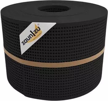 zaun|zu Sichtschutzstreifen Rille Gelocht 30% PP 50 m x 19 cm x 0,1 cm Tiefschwarz