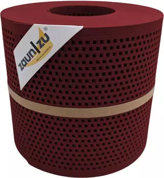 zaun|zu Sichtschutzstreifen Rille Gelocht Quadrat 26 m x 19 cm x 0,1 cm Bordeauxrot