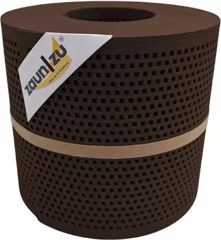 zaun|zu Sichtschutzstreifen Rille Gelocht Quadrat 26 m x 19 cm x 0,1 cm Braun