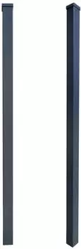 Floraworld Zaunpfosten 160 cm 6,3 cm Anthrazit Aluminium Zum Einbetonieren