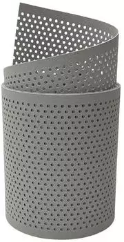 zaun|zu Sichtschutzstreifen Premium Gelocht 20% 2,55 m x 19 cm x 0,1 cm Steingrau