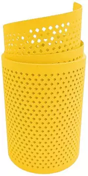 zaun|zu Sichtschutzstreifen Premium Gelocht Diamant 2,55 m x 19 cm x 0,1 cm Gelb