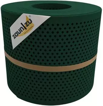 zaun|zu Sichtschutzstreifen Premium Gelocht Diamant 2,55 m x 19 cm x 0,1 cm Gr&uuml;n