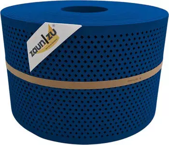 zaun|zu Sichtschutzstreifen Premium Gelocht Diamant 50 m x 19 cm x 0,1 cm Enzianblau