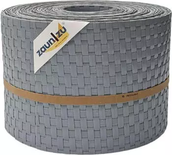 zaun|zu Sichtschutzstreifen Rattan 10 x Einzelstreifen 25,5 m x 19 cm x 0,2 cm Hellgrau