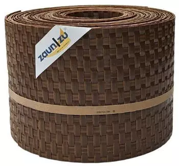 zaun|zu Sichtschutzstreifen Rattan 10 x Einzelstreifen 25,5 m x 19 cm x 0,2 cm Honigbraun