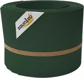 zaun|zu Sichtschutzstreifen Rille 10 x Einzelstreifen 25,5 m x 19 cm x 0,1 cm Tannengr&uuml;n