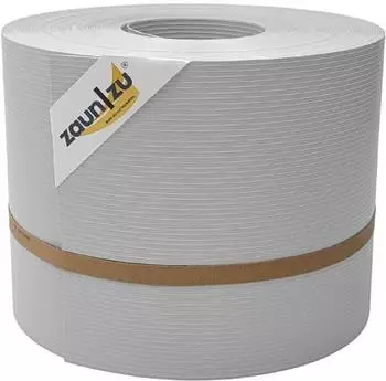 zaun|zu Sichtschutzstreifen Rille 35 m x 19 cm x 0,1 cm Lichtgrau