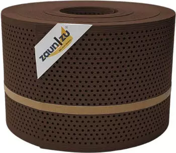 zaun|zu Sichtschutzstreifen Rille Gelocht 20% PP 50 m x 19 cm x 0,1 cm Braun