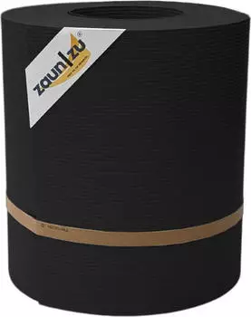 zaun|zu Sichtschutzstreifen Rille Maxi 26 m x 24 cm x 0,12 cm Tiefschwarz