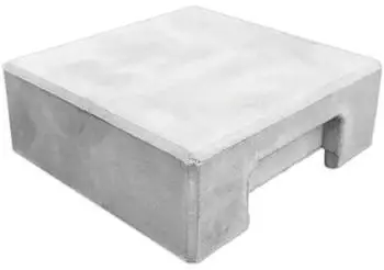 Beckers Betonzaun Pfostenkappe Klassik 14 x 5 cm Beton für Anfangspfosten der Klassik-Serie