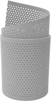 zaun|zu Sichtschutzstreifen Premium Gelocht 20% 2,55 m x 19 cm x 0,1 cm Lichtgrau