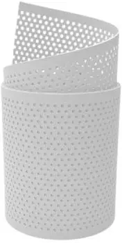 zaun|zu Sichtschutzstreifen Premium Gelocht 20% 2,55 m x 19 cm x 0,1 cm Wei&szlig; transluzent