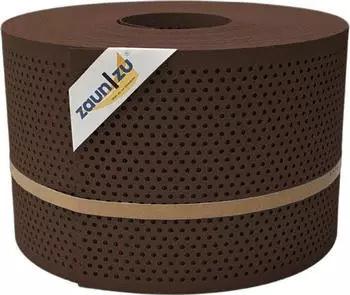 zaun|zu Sichtschutzstreifen Premium Gelocht 20% 50 m x 19 cm x 0,1 cm Braun