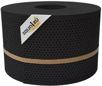 zaun|zu Sichtschutzstreifen Premium Gelocht 20% 50 m x 19 cm x 0,1 cm Tiefschwarz