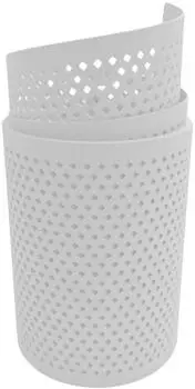 zaun|zu Sichtschutzstreifen Premium Gelocht Diamant 2,55 m x 19 cm x 0,1 cm Wei&szlig; transluzent