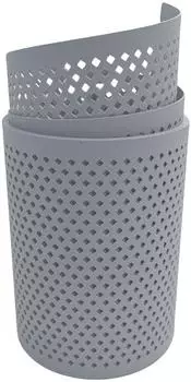 zaun|zu Sichtschutzstreifen Premium Gelocht Diamant 2,55 m x 19 cm x 0,1 cm Fenstergrau