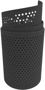 zaun|zu Sichtschutzstreifen Premium Gelocht Diamant 2,55 m x 19 cm x 0,1 cm Anthrazit