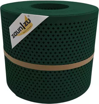 zaun|zu Sichtschutzstreifen Premium Gelocht Diamant 26 m x 19 cm x 0,1 cm Gr&uuml;n