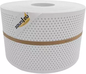 zaun|zu Sichtschutzstreifen Premium Gelocht Diamant 50 m x 19 cm x 0,1 cm Wei&szlig; transluzent