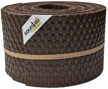 zaun|zu Sichtschutzstreifen Rattan 10 x Einzelstreifen 25,5 m x 19 cm x 0,2 cm Braun