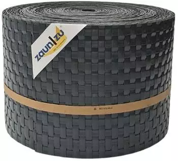 zaun|zu Sichtschutzstreifen Rattan PE 26 m x 19 cm x 0,2 cm Anthrazit