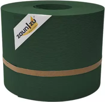 zaun|zu Sichtschutzstreifen Rille 35 m x 19 cm x 0,1 cm Tannengr&uuml;n