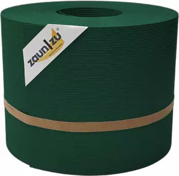 zaun|zu Sichtschutzstreifen Rille 35 m x 19 cm x 0,1 cm Gr&uuml;n