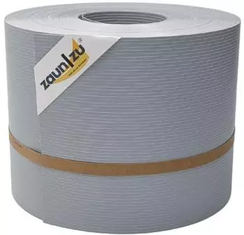 zaun|zu Sichtschutzstreifen Rille 35 m x 19 cm x 0,1 cm Fenstergrau