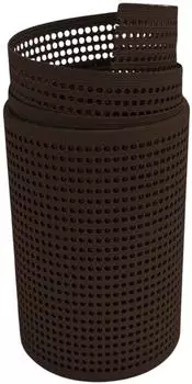 zaun|zu Sichtschutzstreifen Rille Gelocht 30% PP 2,55 m x 19 cm x 0,1 cm Braun